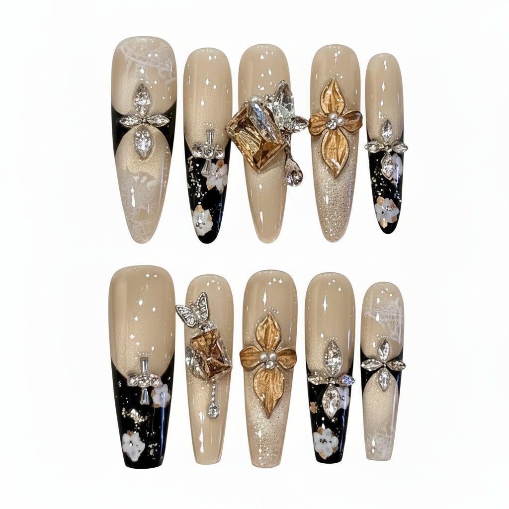 Black & Nude Crystal