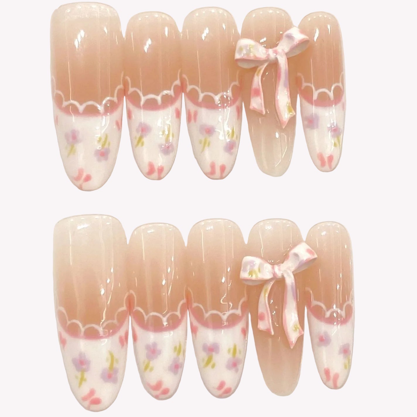 Peach Ribbon Floral