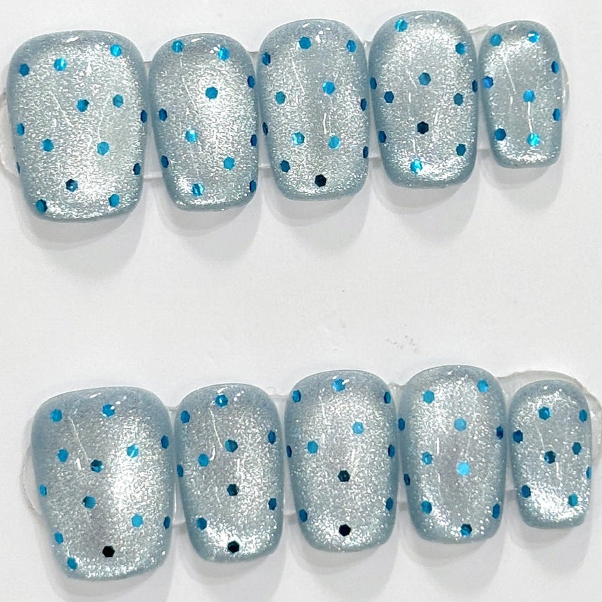 Sky Blue Polka Dot
