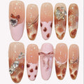 Peach Leopard Bow