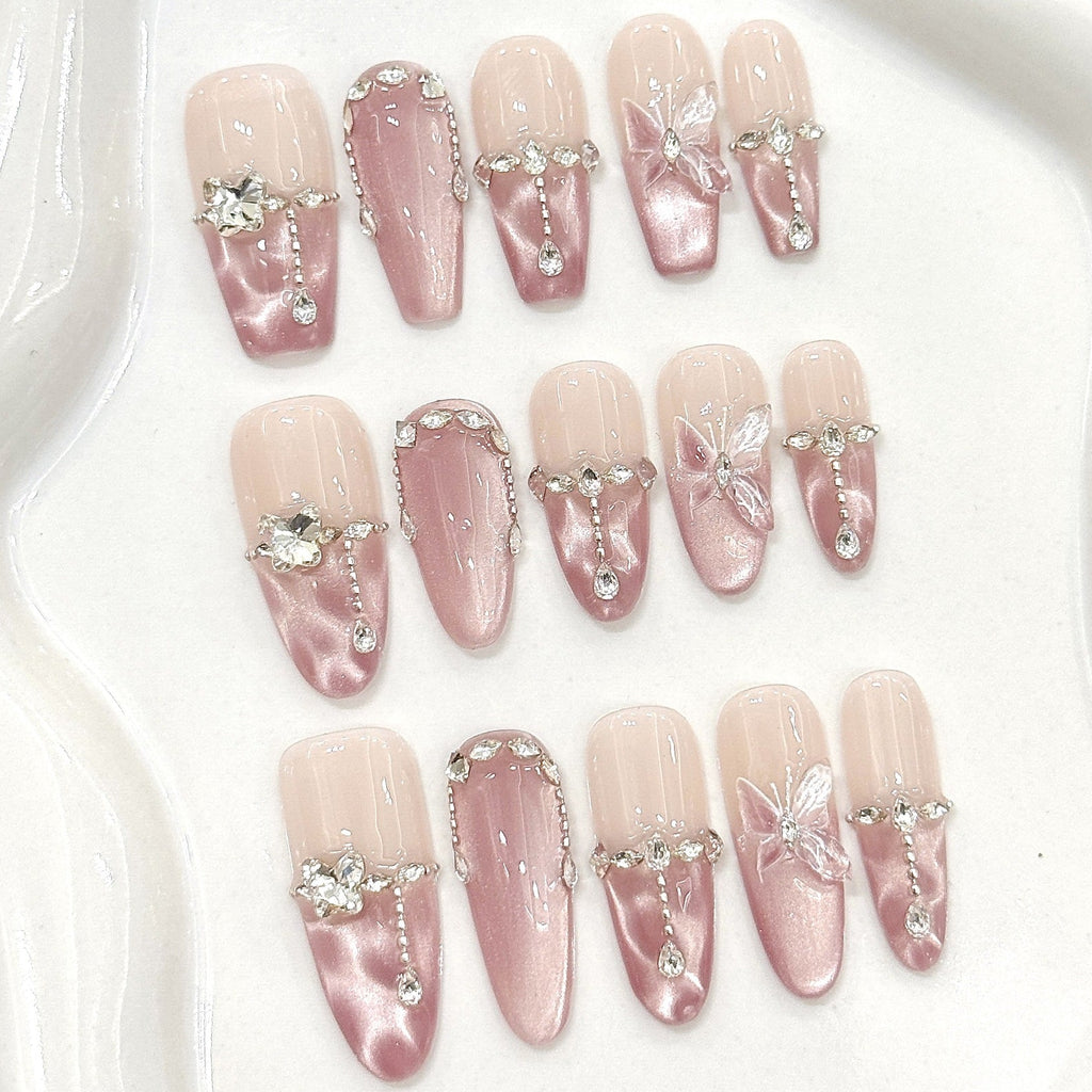 Blush Satin Butterfly