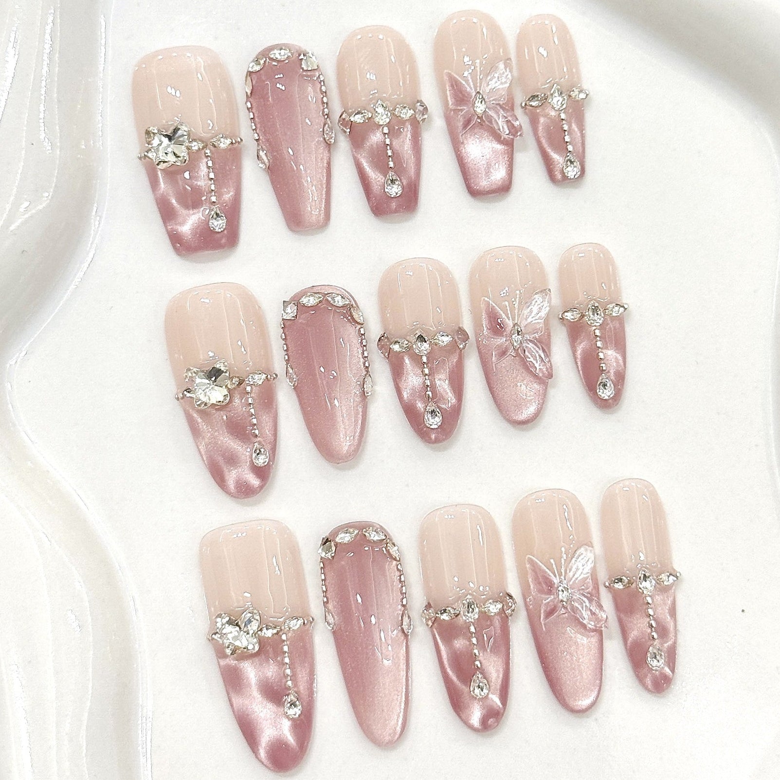Blush Satin Butterfly