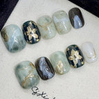Ocean Blue Gold Flake Forest
