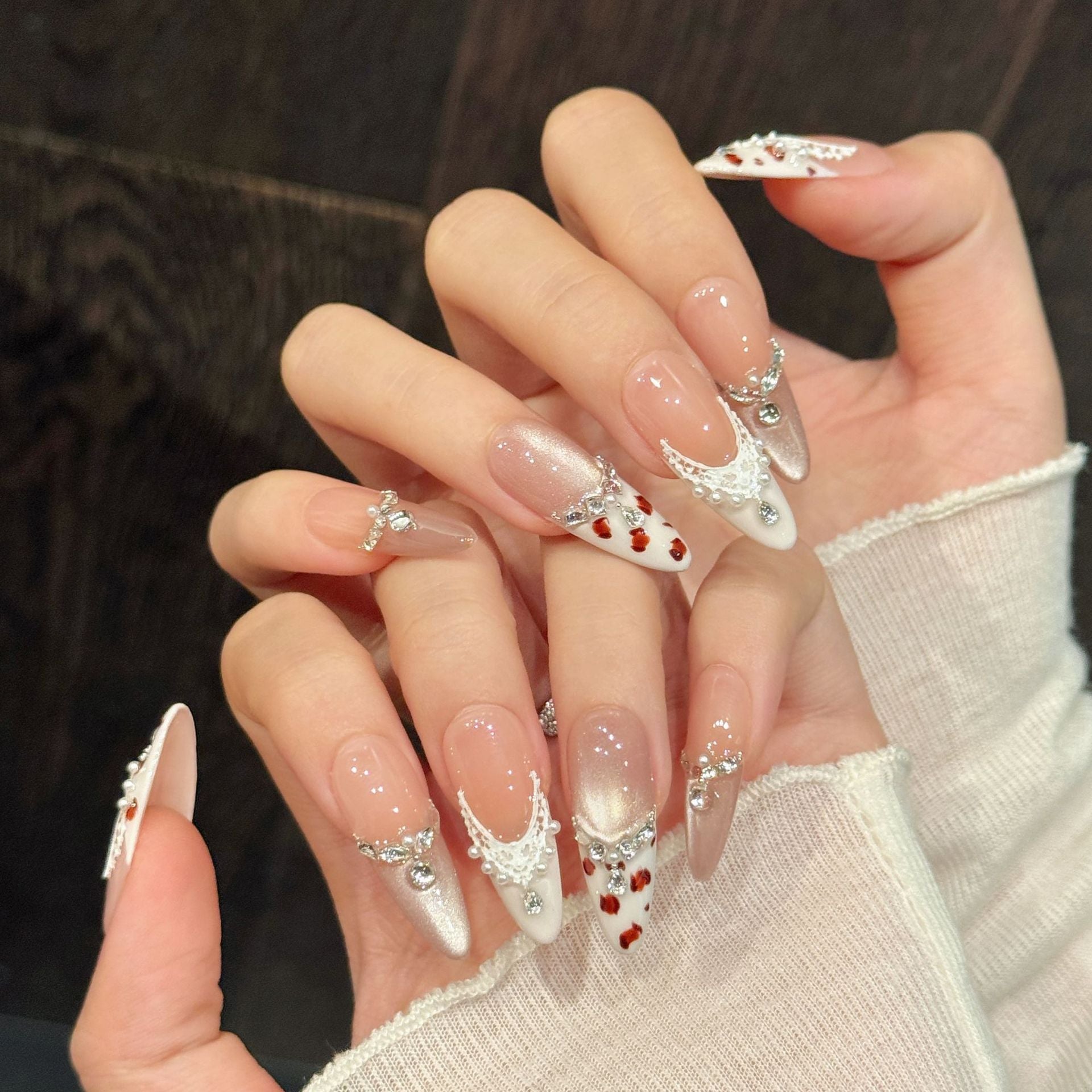 Peach Lace Leopard
