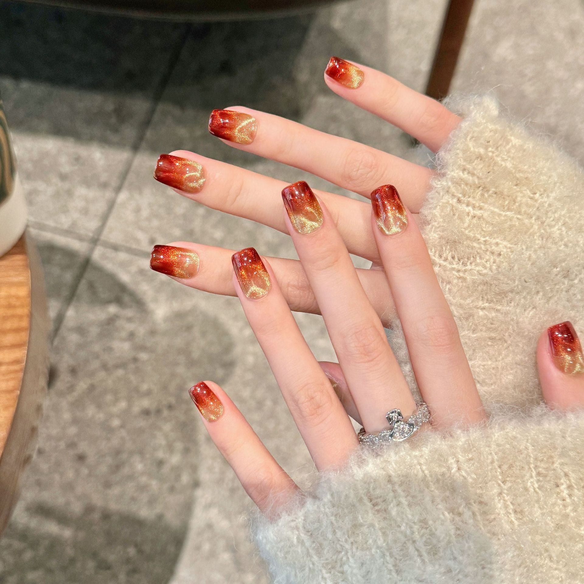 Amber Flame Cat-Eye Ombre
