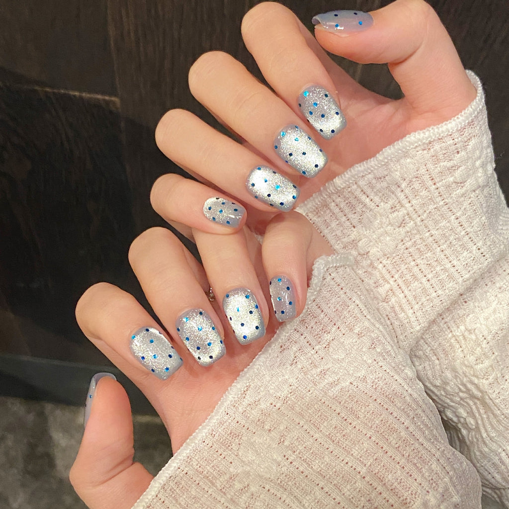 Sky Blue Polka Dot