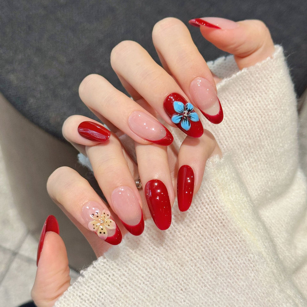Red French Floral