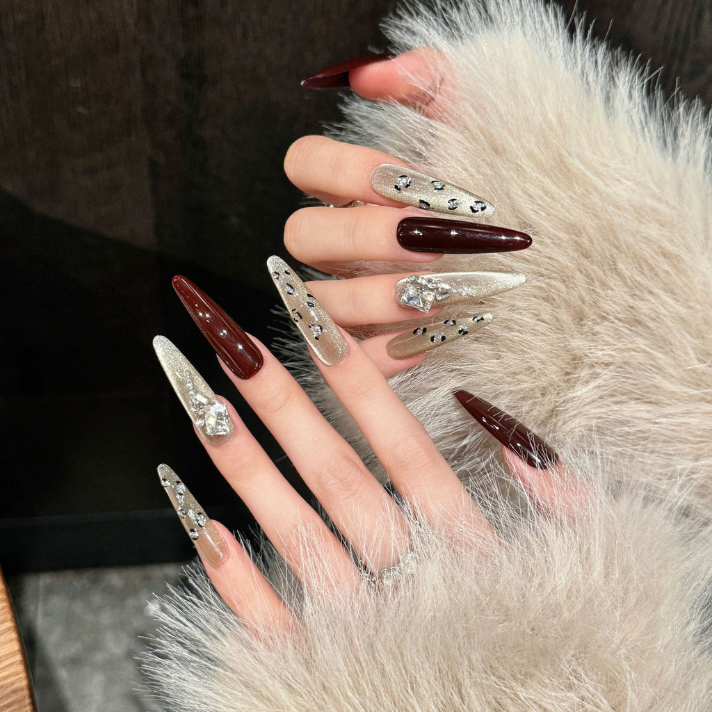 Burgundy Leopard Glow