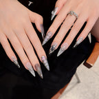 Grey Purple Liquid Silver Cyberpunk
