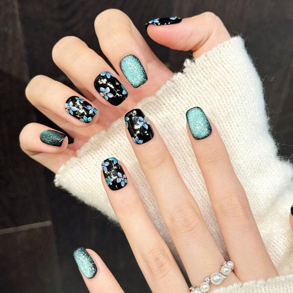 Midnight Teal Bloom