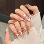 Peach Leopard Bow