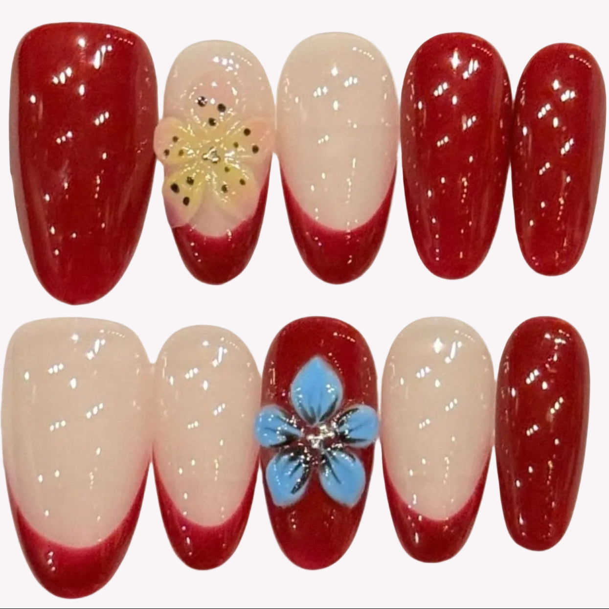 Red French Floral