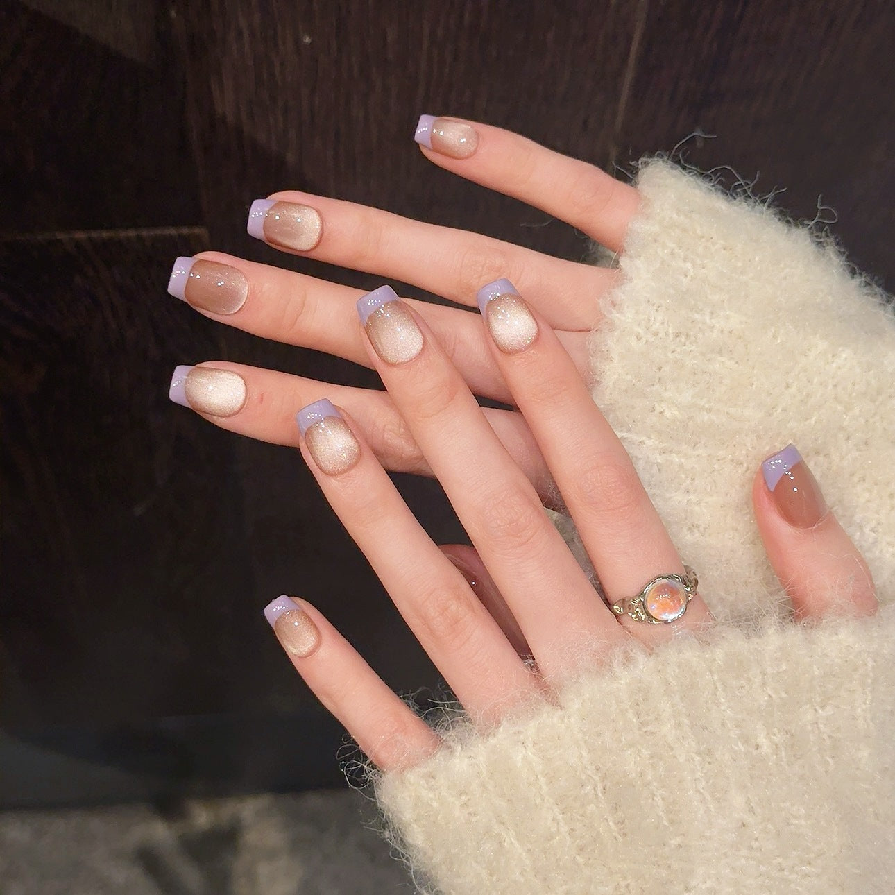 Peach Lavender French