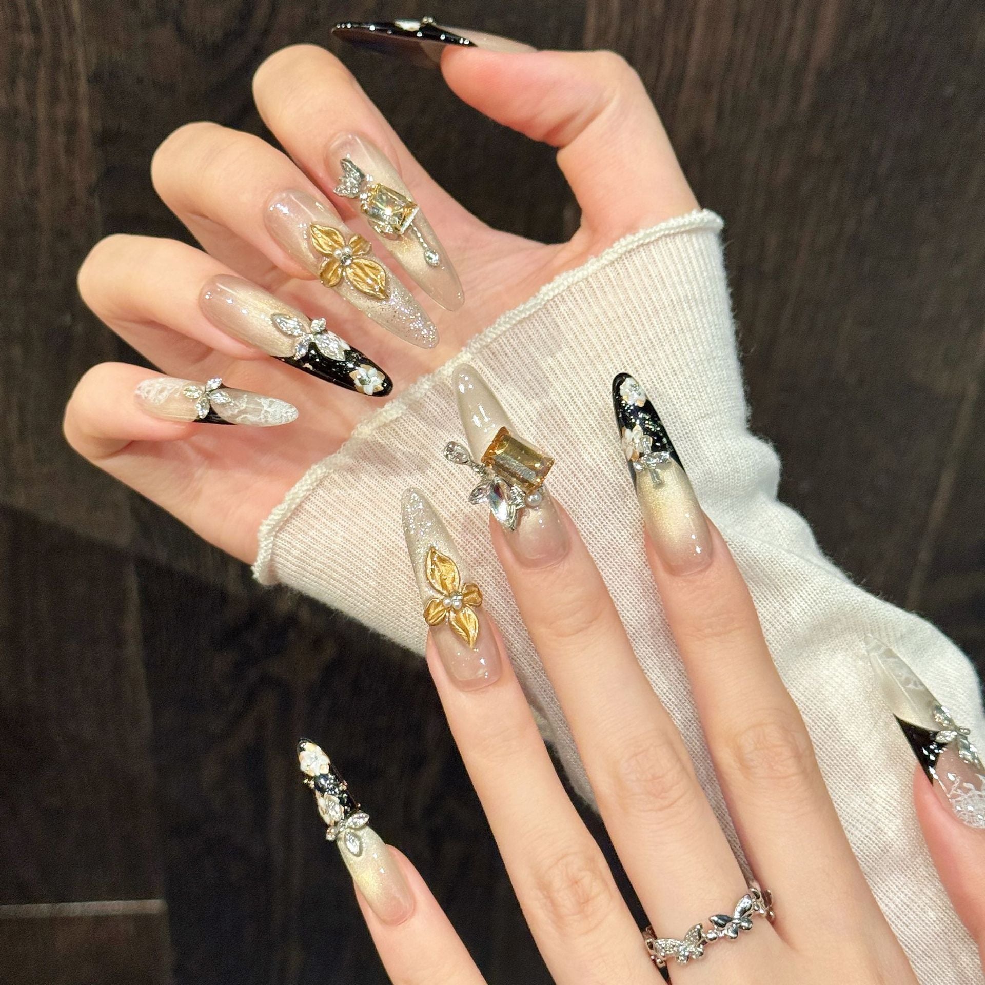 Black & Nude Crystal