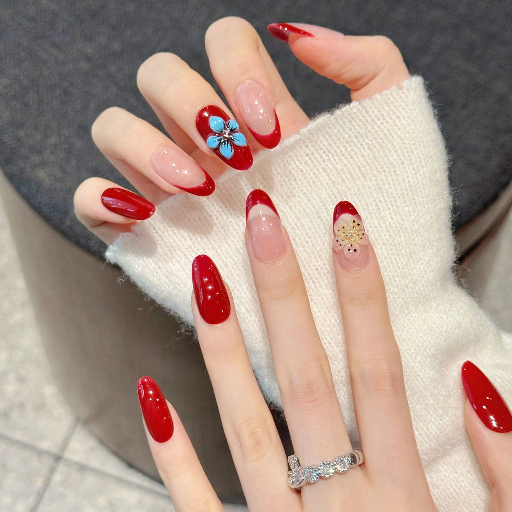 Red French Floral