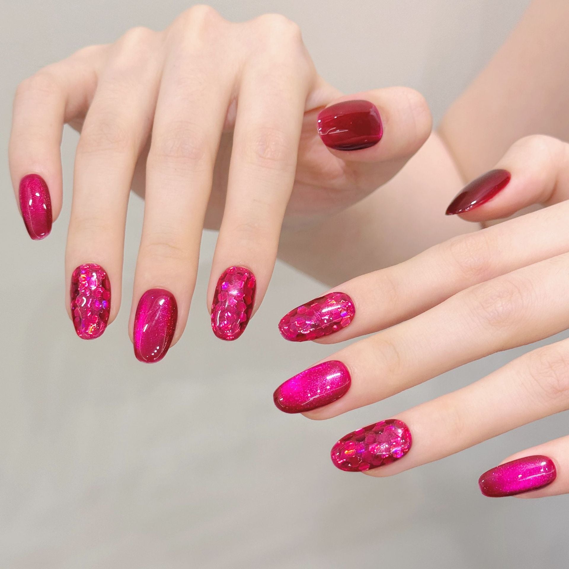 Hot Pink Sparkle Ombre